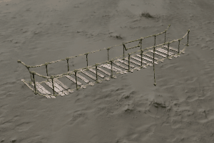 Collapsing bridge generator
