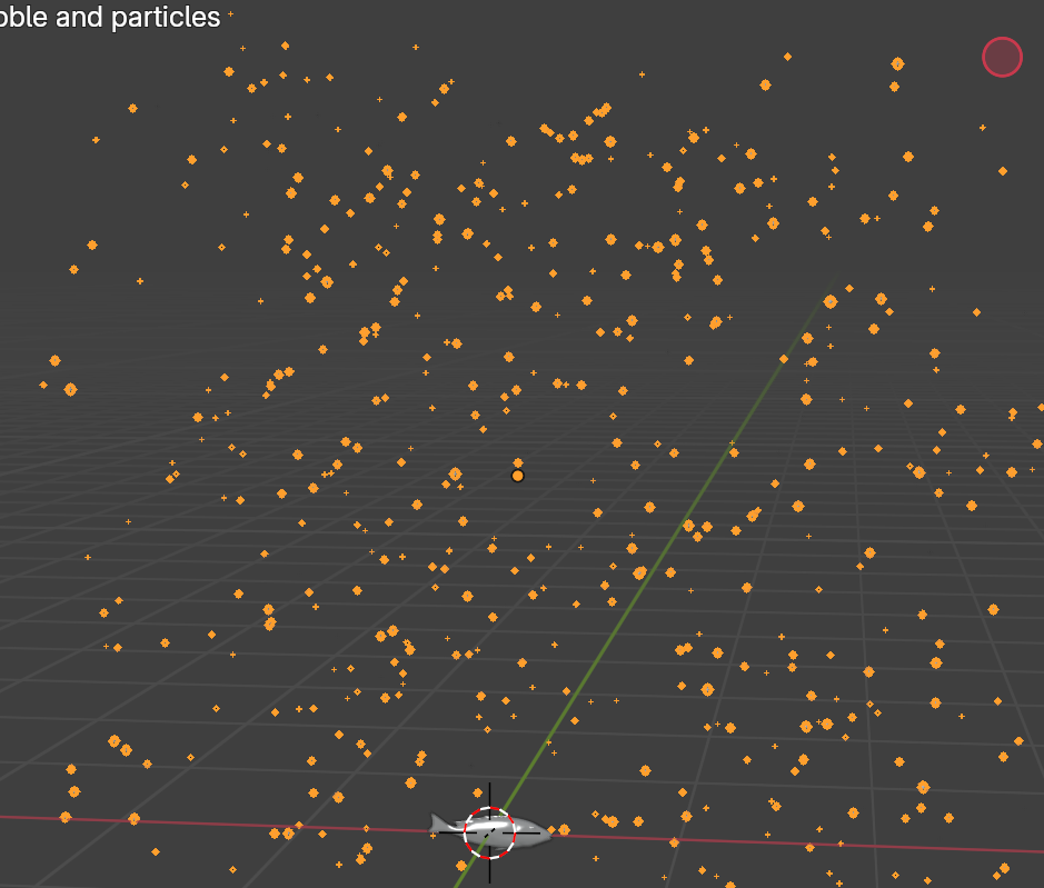 under water animated bubbles and particles